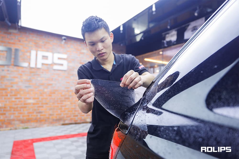 奧迪Q7黑色施工ROLIPS隱形車衣過程及效果展示（圖一一）